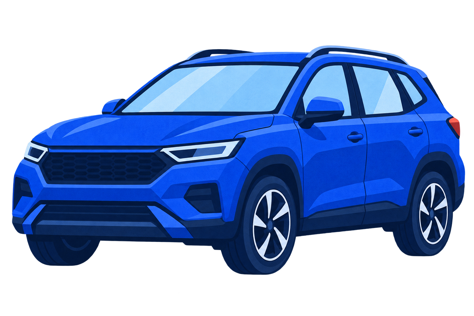 Blue car illustration